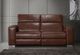 Via Furniture Lugano Brown Power Reclining Condo Sofa with Adjustable Headrest-1