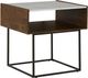 Signature Design by Ashley® Rusitori White Top Brown End Table with Black Base-0