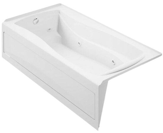 KOHLER® Mariposa® White 72" x 36" Alcove Heated Whirlpool Bath - Left Drain-0