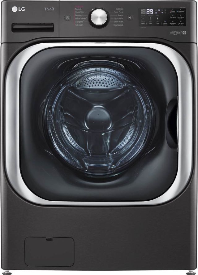 LG Black Steel Front Load Washer & Electric Dryer Laundry Pair-1