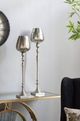 A & B Home Keavy Reflective Silver Candle Holder-3