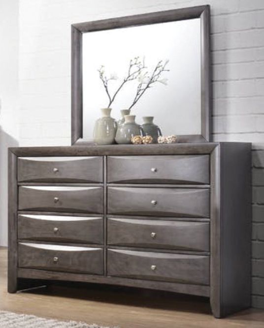 American Wholesale Furniture Emily 3-Piece Gray Queen Bedroom Set-2