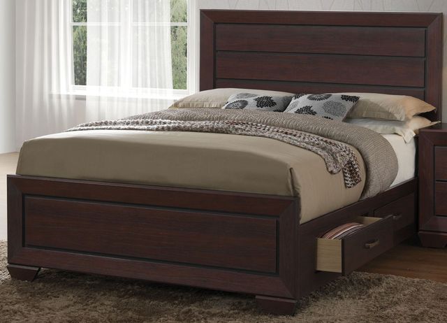 Coaster® Kauffman Dark Cocoa Eastern King Headboard and Footboard-4