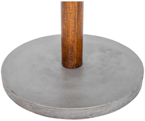 Moe's Home Collection Hagan Dark Grey Concrete Outdoor Counter Table with Brown Metal Base-2