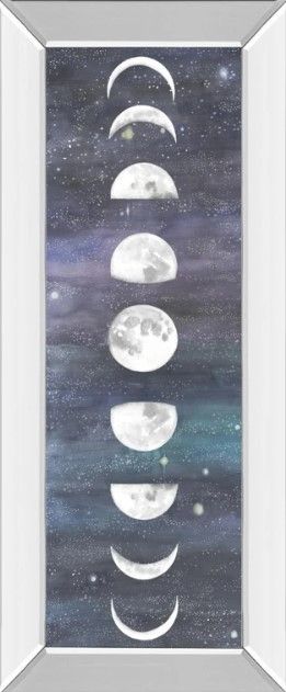Classy Art Moon Chart I by Naomi Mccavitt Mirror Framed Wall Art-0