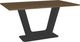 Amisco Customizable Amelia 60" Rectangular Dining Table with 1" Walnut Veneer Top-0