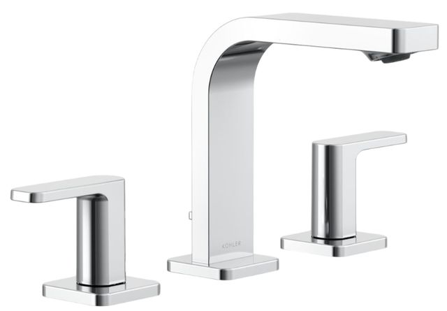 KOHLER® Parallel® Polished Chrome 1.2 GPM Widespread Bathroom Sink Faucet-0