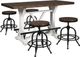 Signature Design by Ashley® Valebeck Brown Counter Height Dining Table with White Base-1