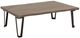 International Furniture Direct Natural Parota Brown Rectangular Cocktail Table with Black Base-0