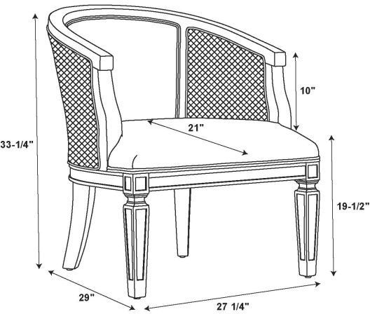 Linon Kensington Grey Wash Accent Chair-3