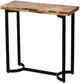 A & B Home Weathered Wood Console Table with Matte Black Base-1