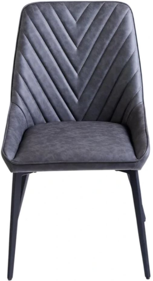 Modus Furniture Lucia Charcoal Dining Side Chair with Black Base-2