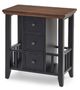 Null Furniture 6618 Brown Magazine Storage End Table with Black Base-0