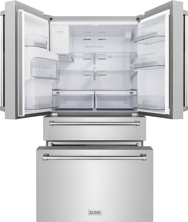 ZLINE ENERGY STAR® 36" 21.6 Cu. Ft. Fingerprint Resistant Stainless Steel Counter Depth French Door Refrigerator-1