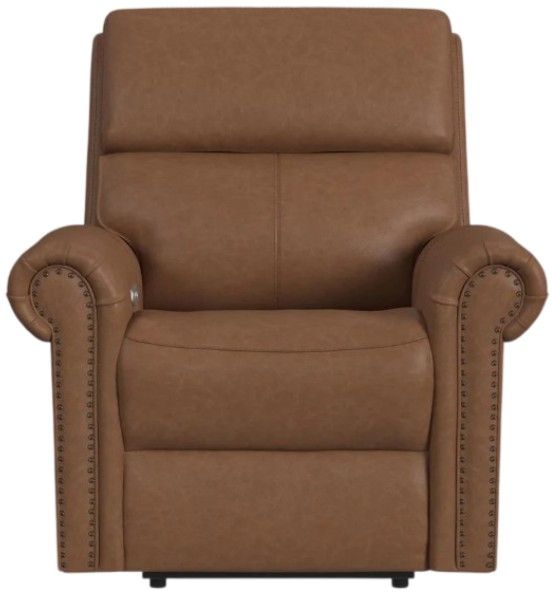 Flexsteel® Customizable Bernard Leather Power Recliner with Power Headrest and Lumbar-1