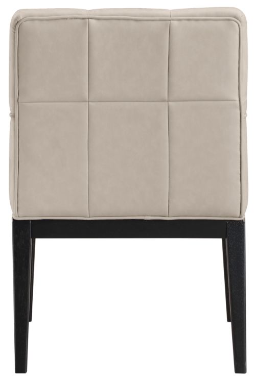 Meridian Furniture Adrian Taupe/Black Leather Upholstered Dining Arm Chair-3