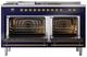 Ilve® Nostalgie II Series 60" Midnight Blue Pro Style Dual Fuel Range-3