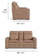 Flexsteel® Dutch Desert Tan Power Reclining Loveseat with Console-2