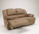 Signature Design by Ashley® Hogan Mocha Reclining Loveseat-1