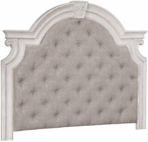 Avalon Furniture Beige/White King Upholstered Headboard