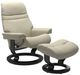 Stressless® by Ekornes® Customizable Sunrise Medium Manual Recliner and Ottoman with Classic Base-0