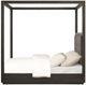 Modus Furniture Oxford Basalt Gray/Dolphin California King Upholstered Canopy Bed-4