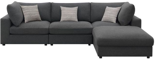 Coaster® Serene 4-Piece Charcoal Sectional-3