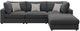 Coaster® Serene 4-Piece Charcoal Sectional-3