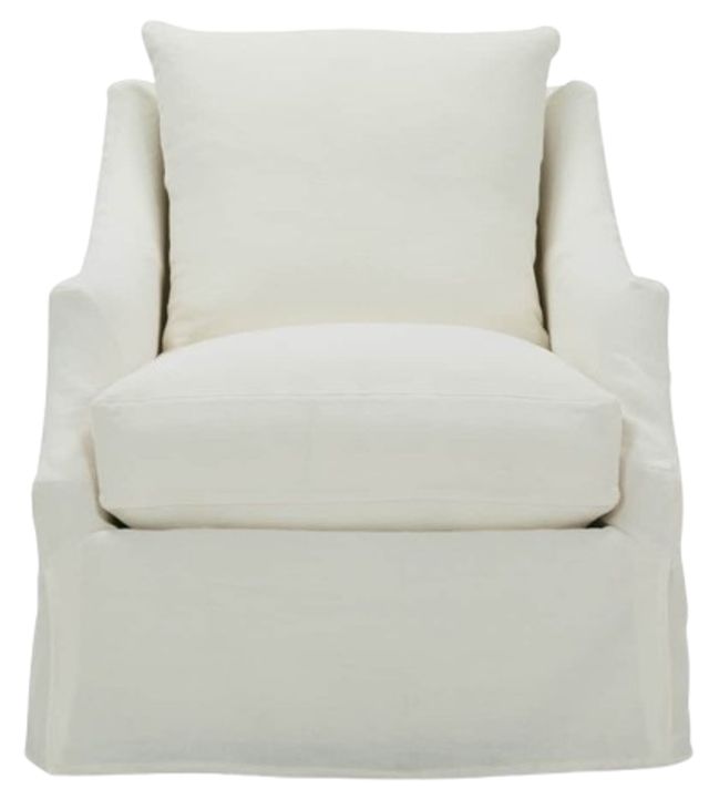 Rowe® Customizable Kara Slipcovered Swivel Chair-1