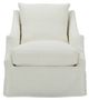 Rowe® Customizable Kara Slipcovered Swivel Chair-1