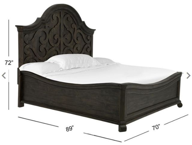 Magnussen Home® Bellamy Peppercorn Queen Shaped Panel Bed-2