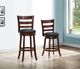 Homelegance® Edmond Black/Dark Cherry Swivel Counter Chair-1