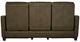 La-Z-Boy® Quinault Olive Leather Power Reclining Sofa with Headrest-4