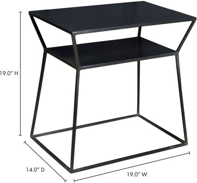 Moe's Home Collection Osaka Matte Black Side Table-3