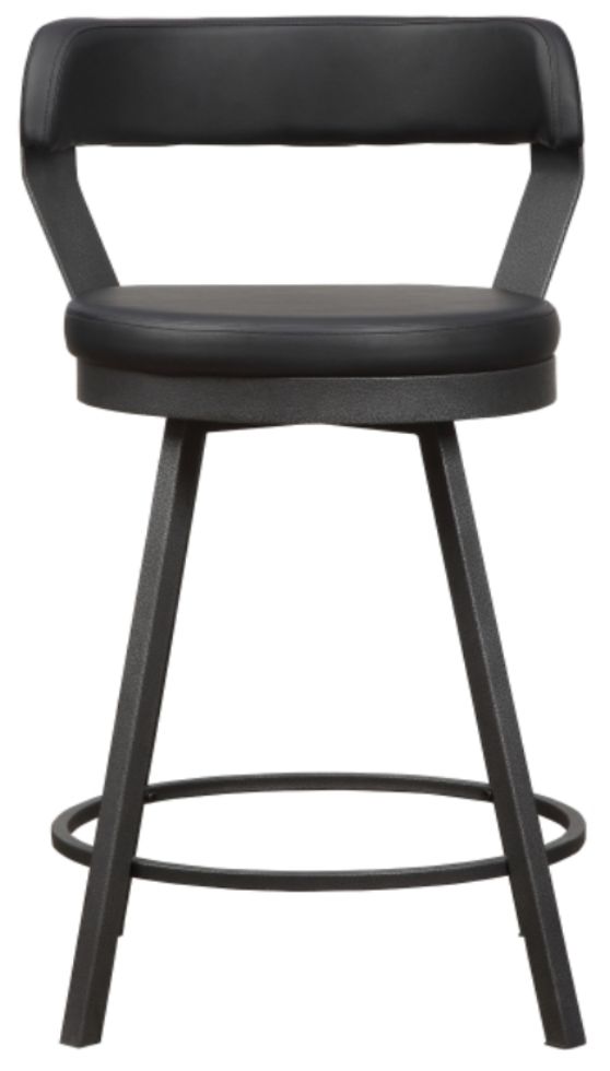 Homelegance® Appert Black/Dark Gray Swivel Counter Height Chair-2