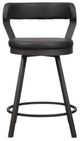 Homelegance® Appert Black/Dark Gray Swivel Counter Height Chair-2