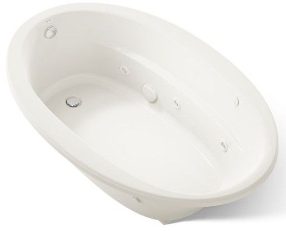 KOHLER® Sunward® White 66" x 42" Drop-In Whirlpool Bath-0