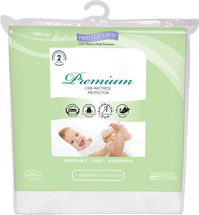 Protect-A-Bed® Originals White Premium Cotton Terry Crib Mattress Protector-0
