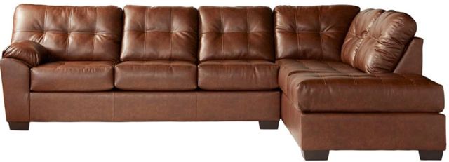 Hughes Furniture® 16900 2-Piece San Marino Hazelnut Right-Arm Facing Sectional and Chaise-0