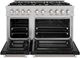 ZLINE Select 48" Stainless Steel Pro Style Gas Range with Black Matte Door-1