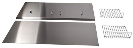 Whirlpool® 48" Stainless Steel Range Hood Backsplash Kit with Shelf-0