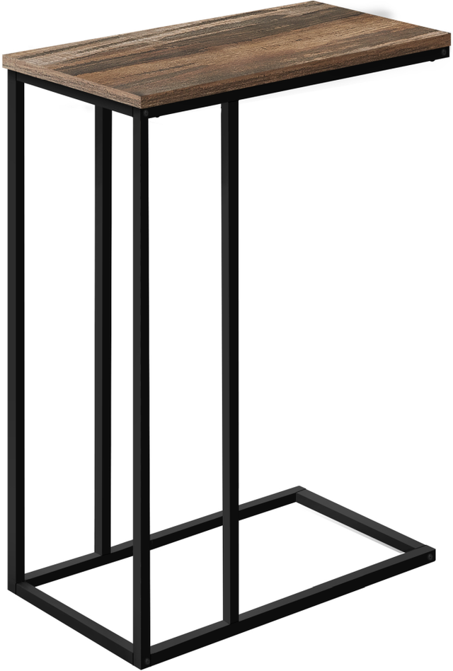 Monarch Specialties Inc. Brown Reclaimed 25"H Accent Table with Black Metal Base-0