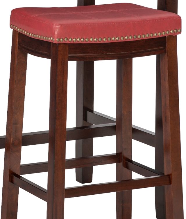 Linon Claridge 3-Piece Brown/Red Bar Table Set-1
