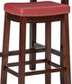 Linon Claridge 3-Piece Brown/Red Bar Table Set-1