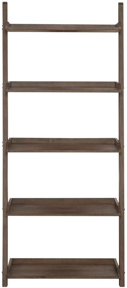 Liberty Furniture Americana Farmhouse Dusty Taupe Leaning Pier Bookcase-1