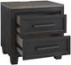 Signature Design by Ashley® Foyland Brushed Black/Dusty Grayish Brown Nightstand-1