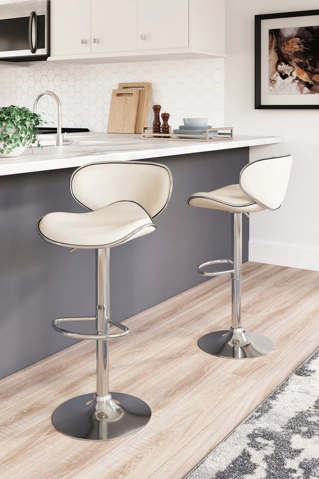 Signature Design by Ashley® Pollzen White Bar Stool-4