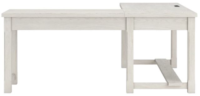 Signature Design by Ashley® Robbinsdale Antique White L-Shape Office Desk-4