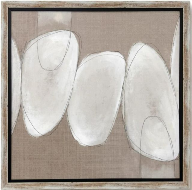 Stylecraft Simple Stones II Gray/Off-White Wall Art -0
