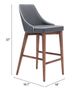 Zuo® Moor Dark Gray Counter Chair-4
